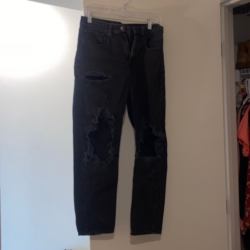 Black American Eagle Straight Jeans
